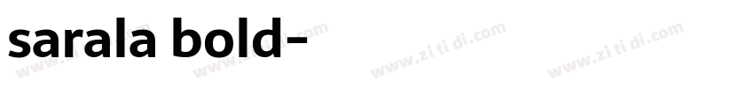 sarala bold字体转换